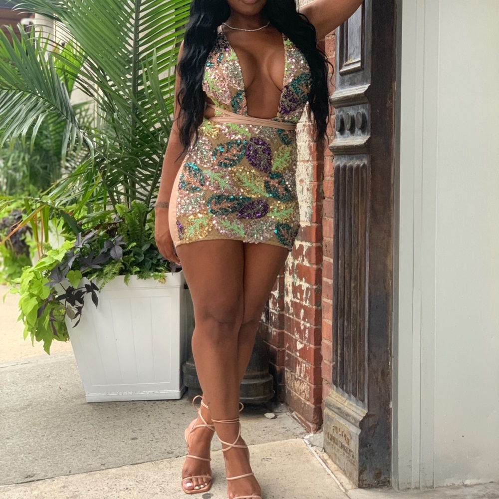 Sequin Multicolor Mini Dress